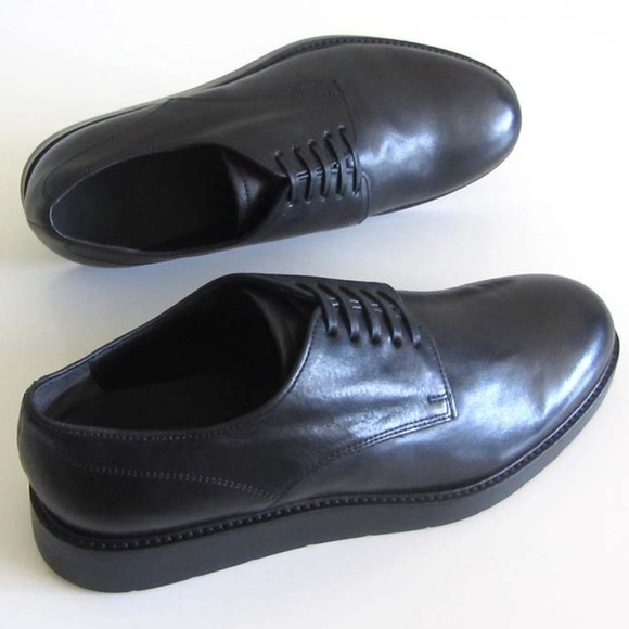 new VINCE Proctor black plain toe derby shoes 9 M - Picture 6 of 8
